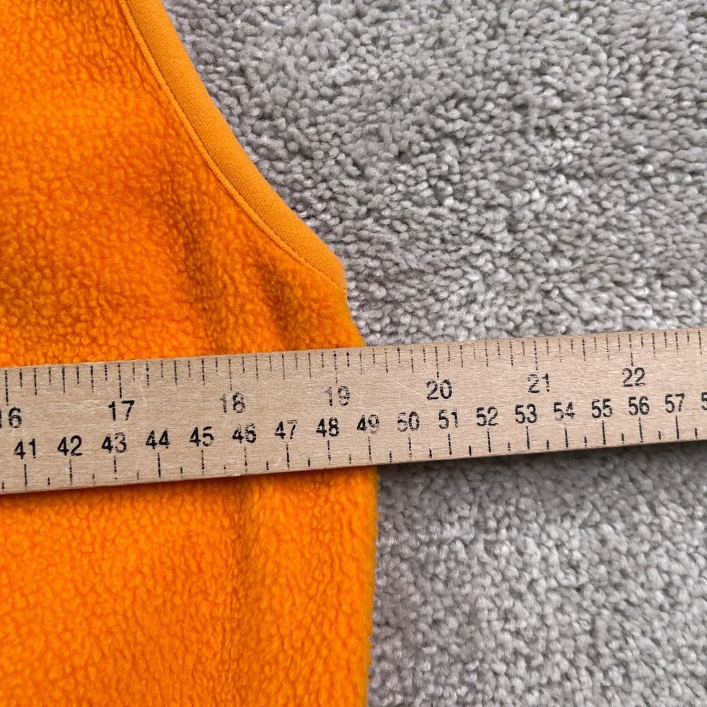 Vintage LL Bean Vest Kids Large Orange Fleece Full Zip Gorpcore Fall Layering